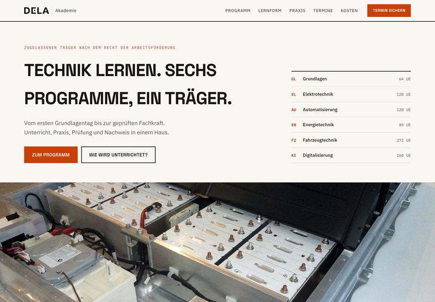 Entwurf 02, Programme als Treppe, helle Darstellung