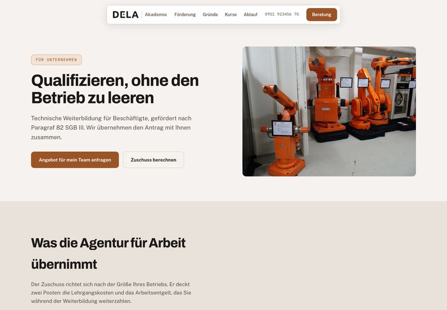 Entwurf 06, Für Unternehmen, helle Darstellung